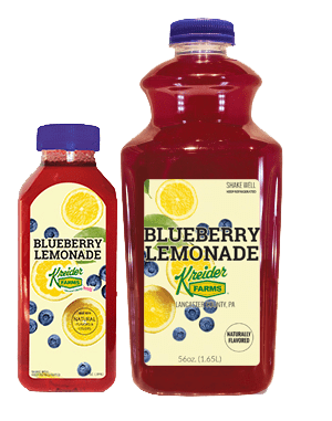 Kreider Farms blueberry lemonade single serve and bulk size