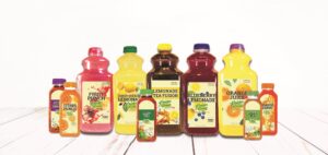 Assorted Kreider Farms drinks and teas in various sizes and flavors