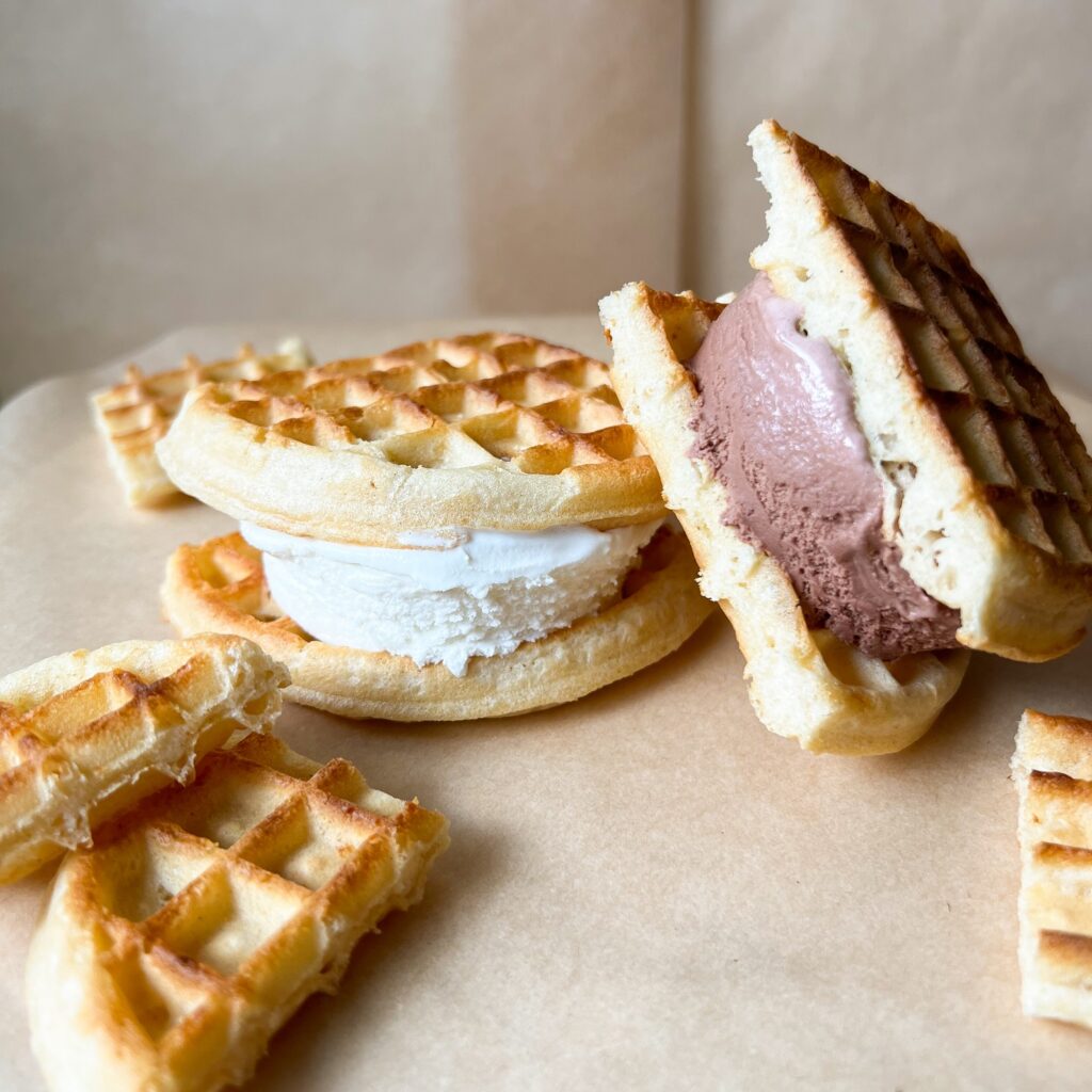 Waffle Ice Cream Sandwiches