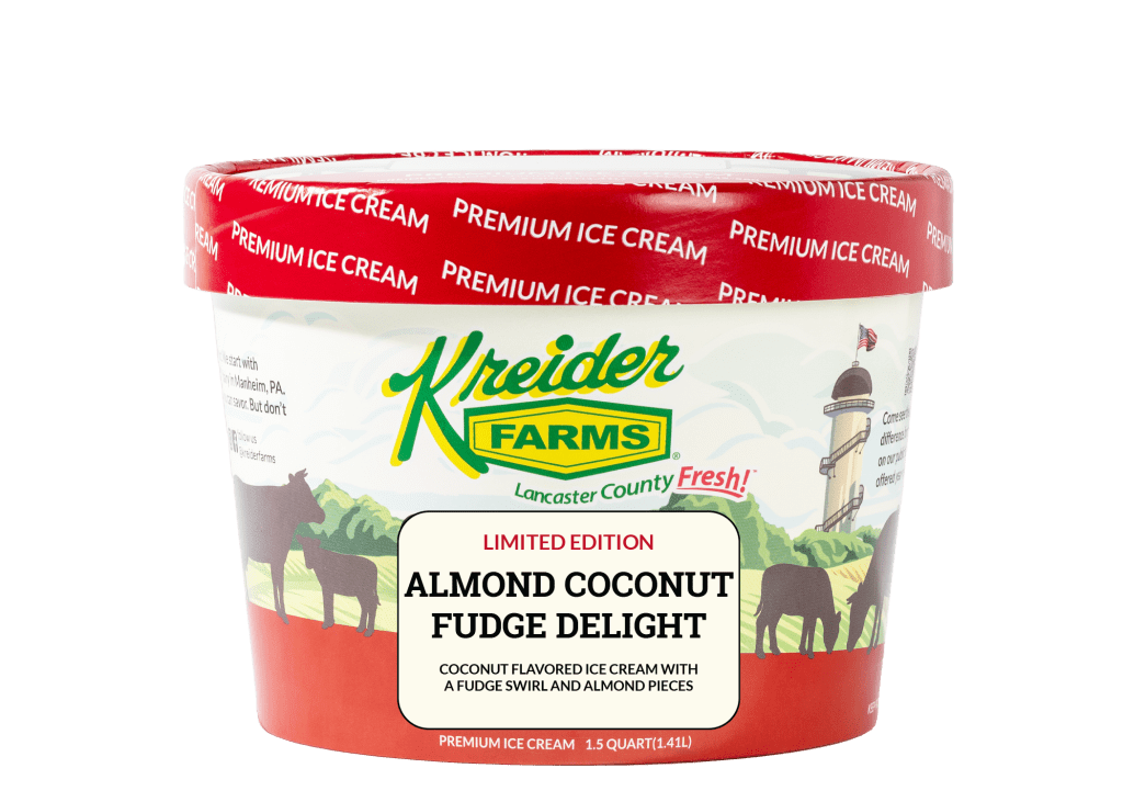 Kreider Farms Almond Coconut Fudge Delight Ice Cream