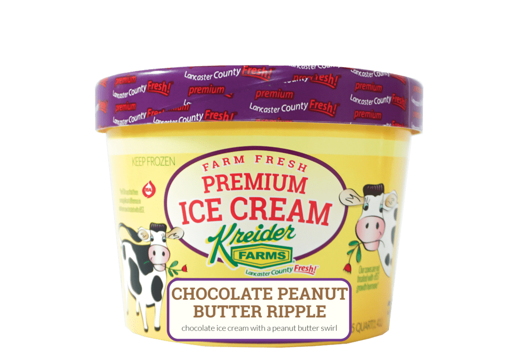 Kreider Farms Chocolate Peanut Butter Ripple Ice Cream