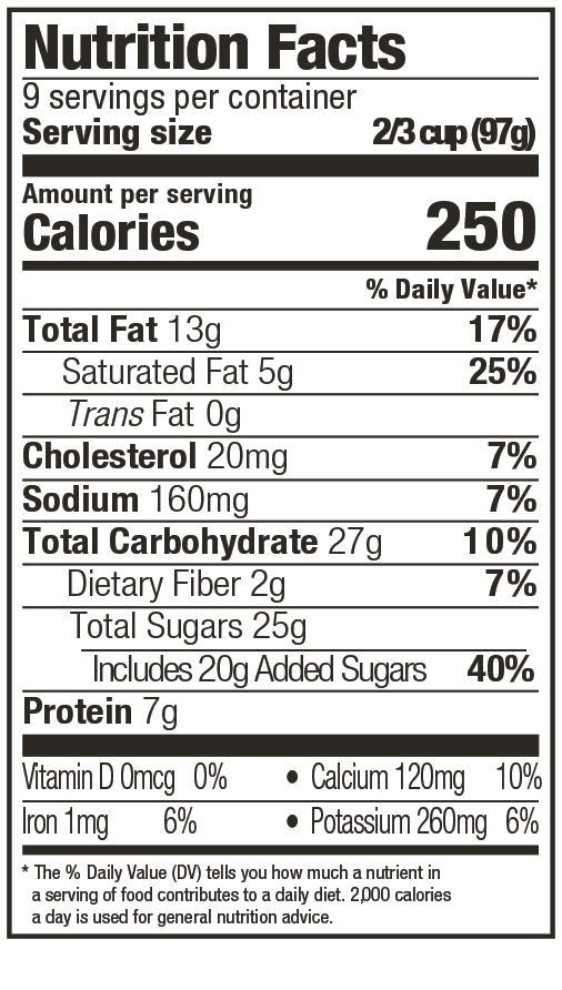 Chocolate Peanut Butter Ripple Nutritional 