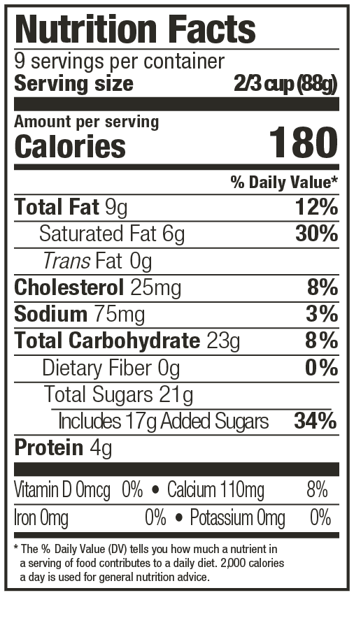 Cookies n' Cream Nutritional