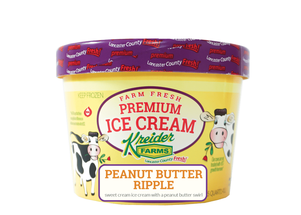 Kreider Farms Peanut Butter Ripple Ice Cream