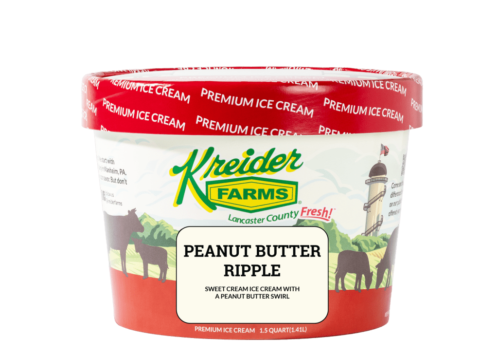 Kreider Farms Peanut Butter Ripple Ice Cream